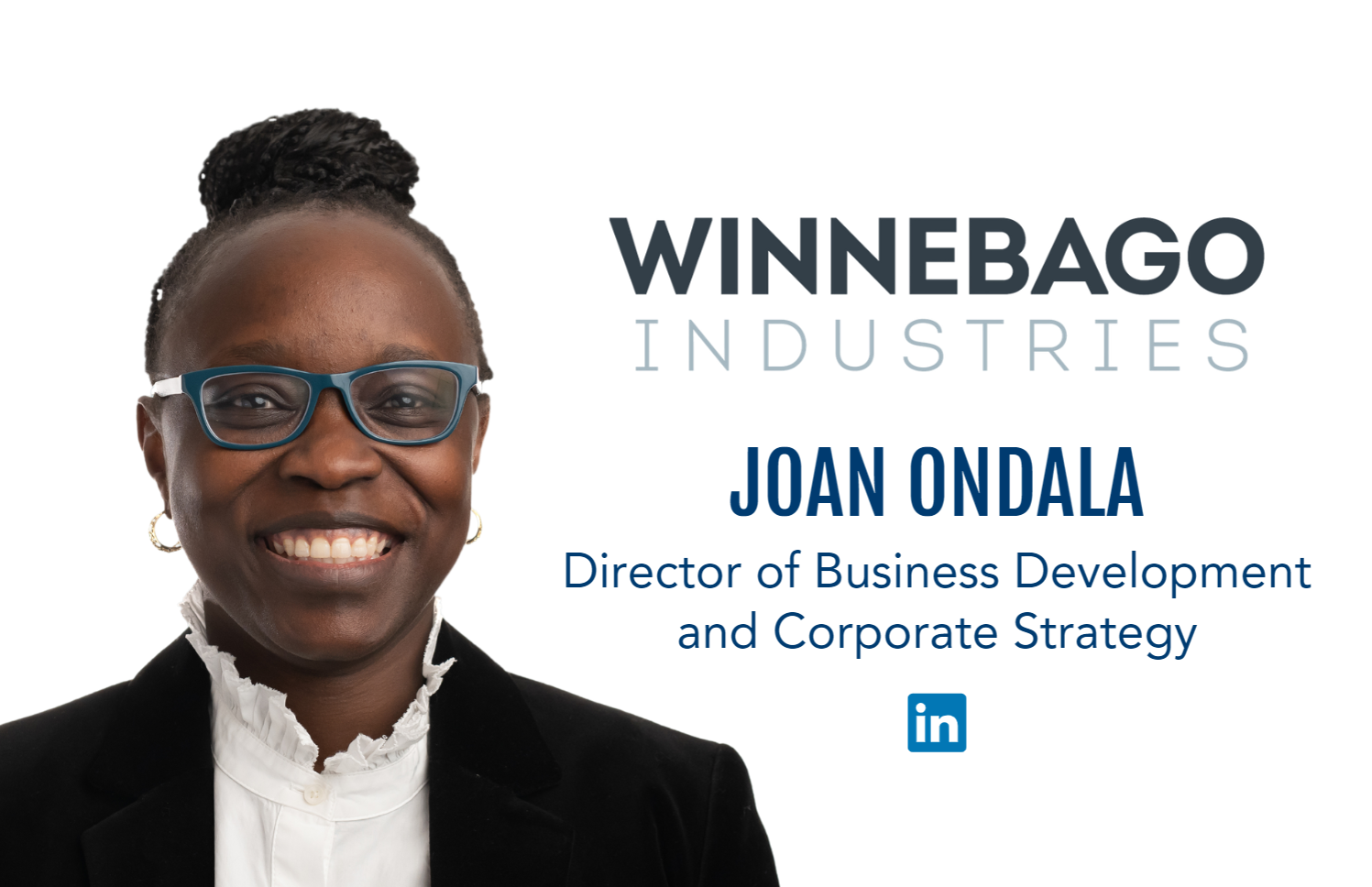 Rogue Women VI Speaker Joan Ondala, Director of Business Development and Corporate Strategy at Winnebago Industries